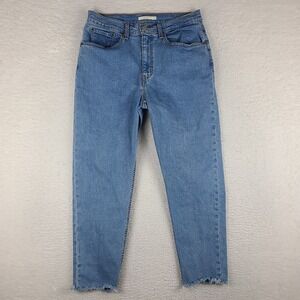Levi's Jeans Womens 31 Blue Mom Jean‎ Straight Leg Light Wash Denim